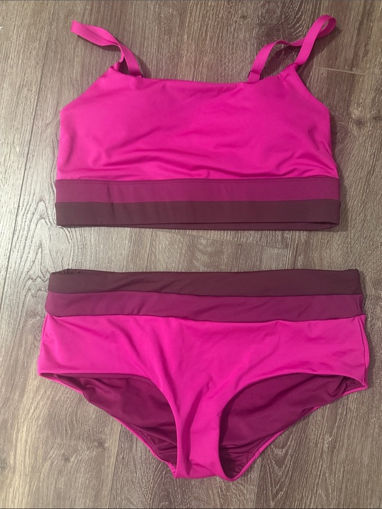 Athleta Other - Athleta Women’s Two-Piece Magenta Bikini with Contrast Band